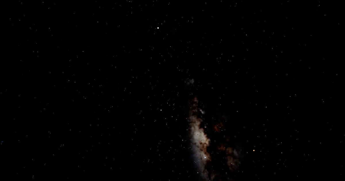 Asterariumが描いた東京の夏の夜空。いて座付近の天の川と、右下にアンタレス